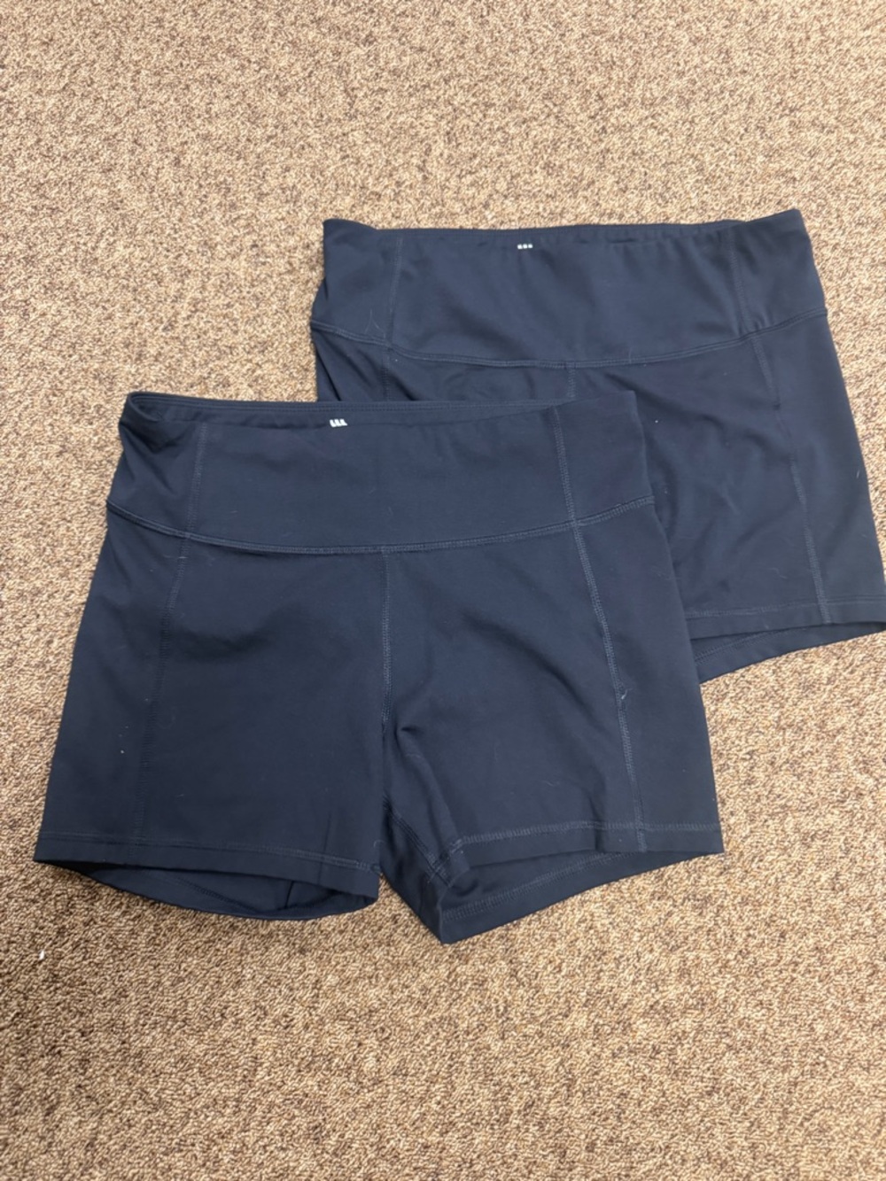 all in motion Black High-Waist Workout Shorts (2 Pack)
